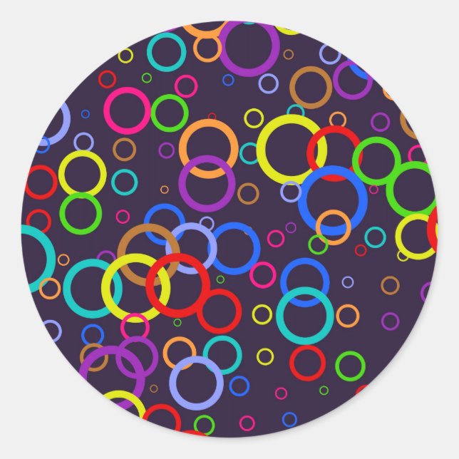 Adesivo Redondo Papel de parede do círculo (Frente)