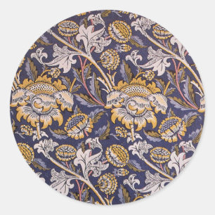 Adesivo Redondo Papel de parede floral William Morris Wey Artes Of