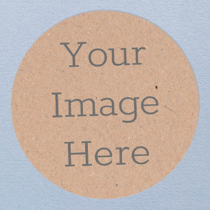 Adesivo Redondo Papel Kraft Marrom Rústico Orgânico Impressão Mini