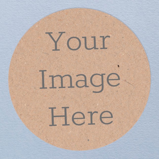 Adesivo Redondo Papel Kraft Marrom Rústico Orgânico Impressão Mini (Criador carregado)