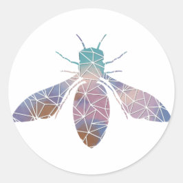 Adesivo Redondo Papel Mosaico Abelhas de mel