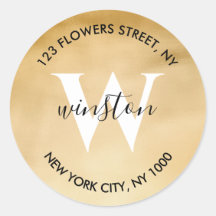 Papel Timbrado com Monograma Dourado Brilho Modern