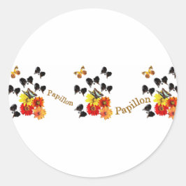 Adesivo Redondo Papillon Lovers Gifts