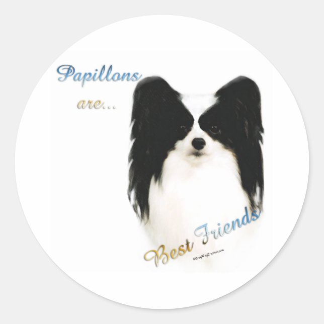 Adesivo Redondo Papillon Melhor Amigo 2 - Sticker (Frente)