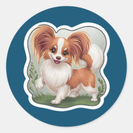 Adesivo Redondo Papillon Sticker