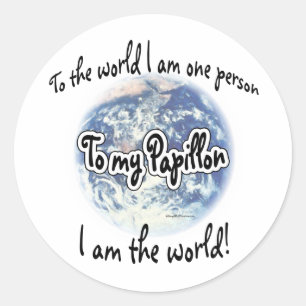 Adesivo Redondo Papillon World 2 - Sticker