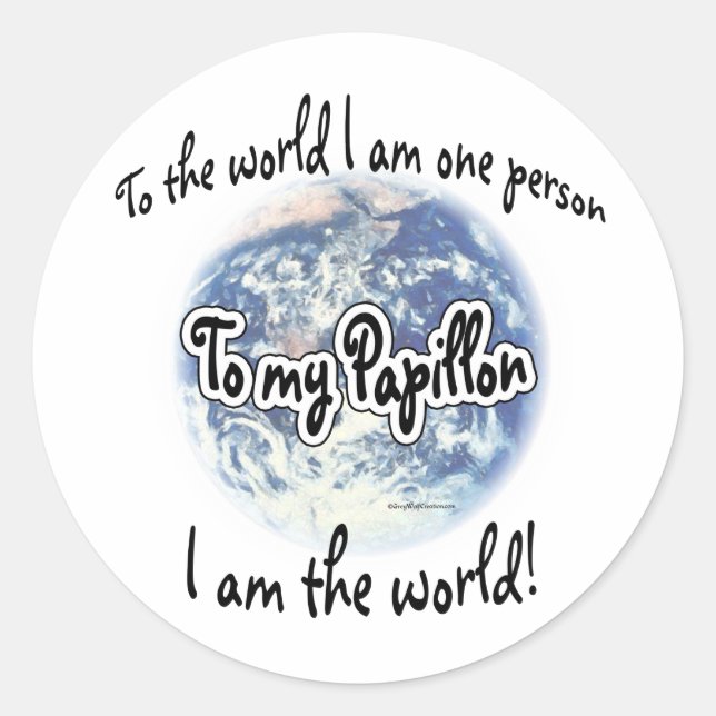 Adesivo Redondo Papillon World 2 - Sticker (Frente)