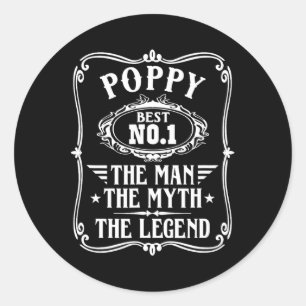 Adesivo Redondo Papoie O Homem O Mito A Lenda Poppy
