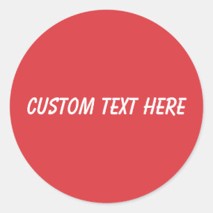 Adesivo Redondo Papoila simples, vermelha sólida