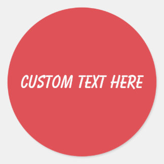 Adesivo Redondo Papoila simples, vermelha sólida