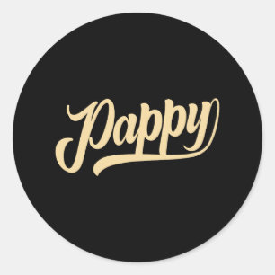 Adesivo Redondo Pappy Shirt Engraçado Dia do Pai Vovô Vovô