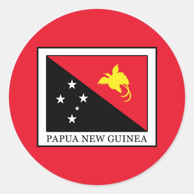 Adesivo Redondo Papua-Nova Guiné (Frente)