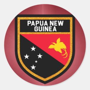 Adesivo Redondo Papua Nova Guiné