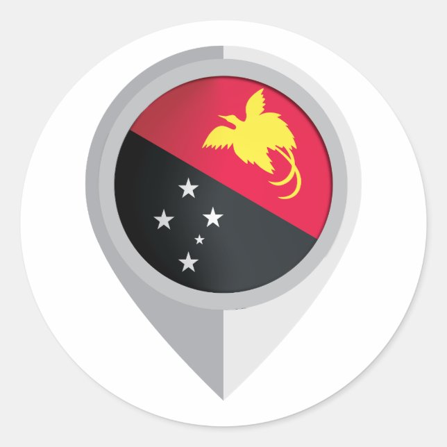 Adesivo Redondo Papua-Nova Guiné (Frente)