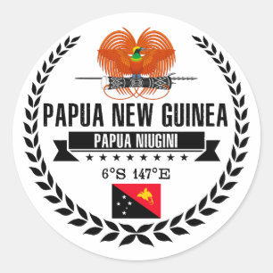 Adesivo Redondo Papua-Nova Guiné