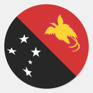 Adesivo Redondo Papua-Nova Guiné - Sticker
