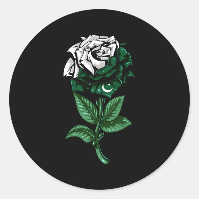 Adesivo Redondo Paquistão Flag Pakistani (Frente)