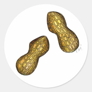 Adesivo Redondo Par de Amendoim Nutty Ballpark Nut