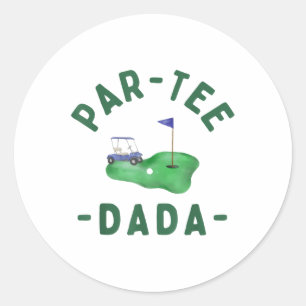 Adesivo Redondo Par Tee Dada Buraco Em Um Pais De Golfe Correspond