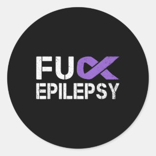 Adesivo Redondo Para a Consciência da Epilepsia Mês do Guerreiro d