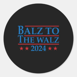 Adesivo Redondo Para A Eleição Walz 2024 Kamala Harris Tim Waltz