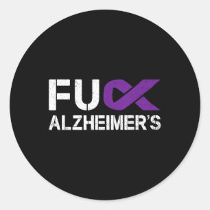 Adesivo Redondo Para a Fu Heimers Sensibilização Mês da Luta da Fi