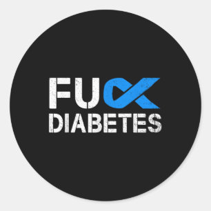 Adesivo Redondo Para a Sensibilização Diabetes Tipo 1 Um Dois 2 T1