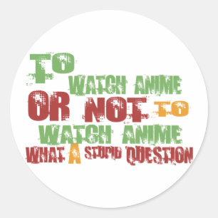 Adesivo Redondo Para Assistir Anime