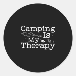 Adesivo Redondo Para campistas_ o camping é minha terapia rv acamp