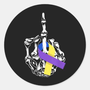 Adesivo Redondo Para Cancer da escada do dedo médio do Cancer da e