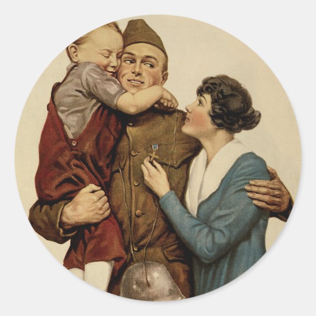 Adesivo Redondo Para casa e país (Frente)