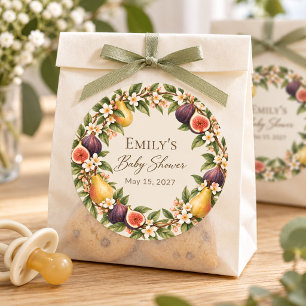 Adesivo Redondo para Chá de Bebê Localmente Cultiv