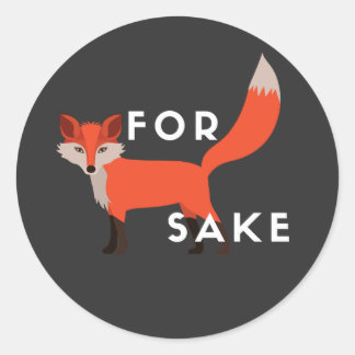 Adesivo Redondo Para Diário De Notebook Personalizado Fox Sake