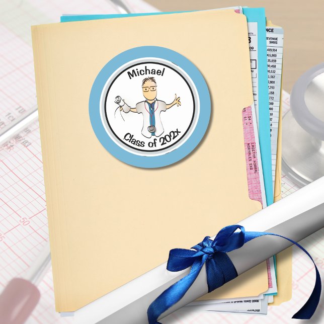 Adesivo Redondo Para Ele, Engraçado, Doutor Ph. (Criador carregado)