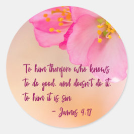 Adesivo Redondo Para Ele, Que Conhece Christian Floral