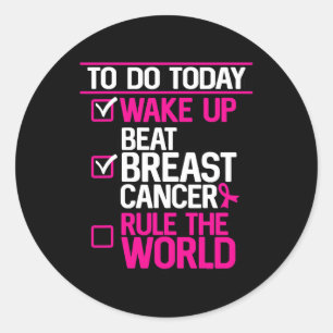 Adesivo Redondo Para Fazer Hoje O Cancer Da Mama O Mundo Rosa