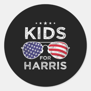 Adesivo Redondo Para Harris 2024 Kids Toddlers Love Kamala-harris