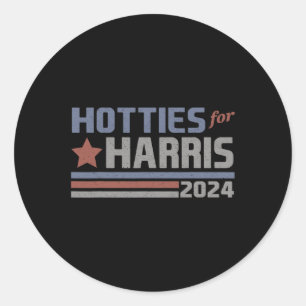 Adesivo Redondo Para Harris 24 Hotties Para Harris 2024 Tee 3