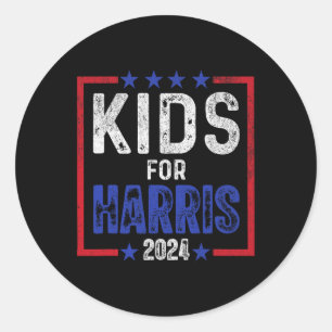 Adesivo Redondo Para Harris Presidente Kids Toddlers Love Kamala H