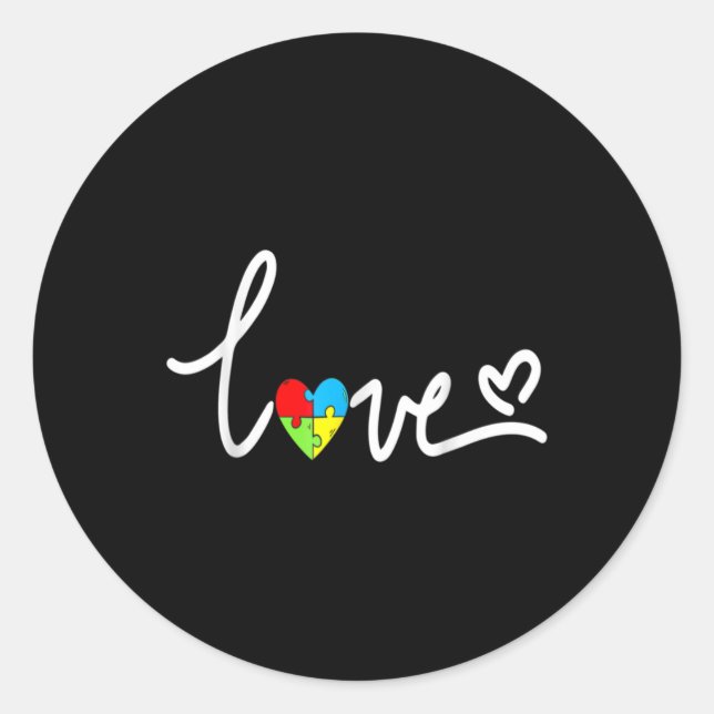 Adesivo Redondo Para Homens Autismo Sensibilização Teto Mais Taman (Frente)