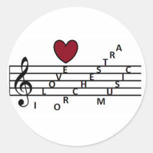 Adesivo Redondo Para o amante da música da orquestra