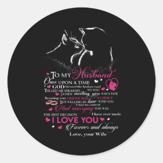 Adesivo Redondo Para O Meu Marido, Uma Vez, Deus Abençoou