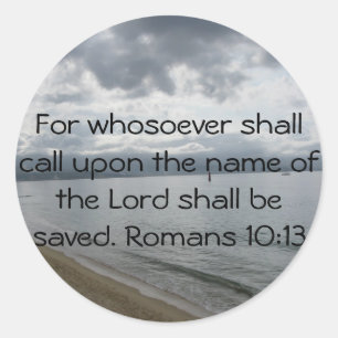 Adesivo Redondo Para o whosoever convidará o nome do senhor