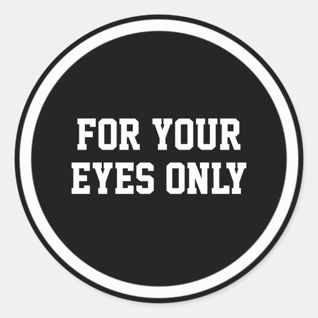 Adesivo Redondo Para os seus olhos, apenas o envelope do escritóri (Frente)