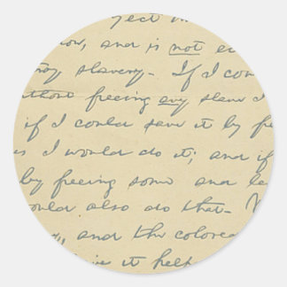 Adesivo Redondo Para os Vales da História: Carta de Lincoln a Gree