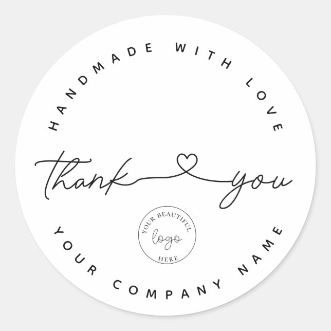 Adesivo redondo para pequenas empresas (Frente)