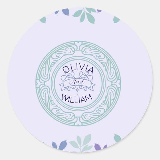 Adesivo Redondo Para Sempre Começa Aqui: Um Casamento (Frente)