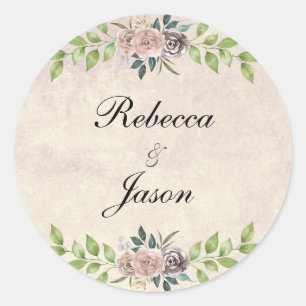 Adesivo Redondo Para sempre - Dois Corações - Um Convite De Casame