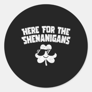 Adesivo Redondo Para Shenanigans Engraçado Dia de São Patrício Men