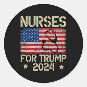 Adesivo Redondo Para Trump 2024 American Flag Trump Usa Flag